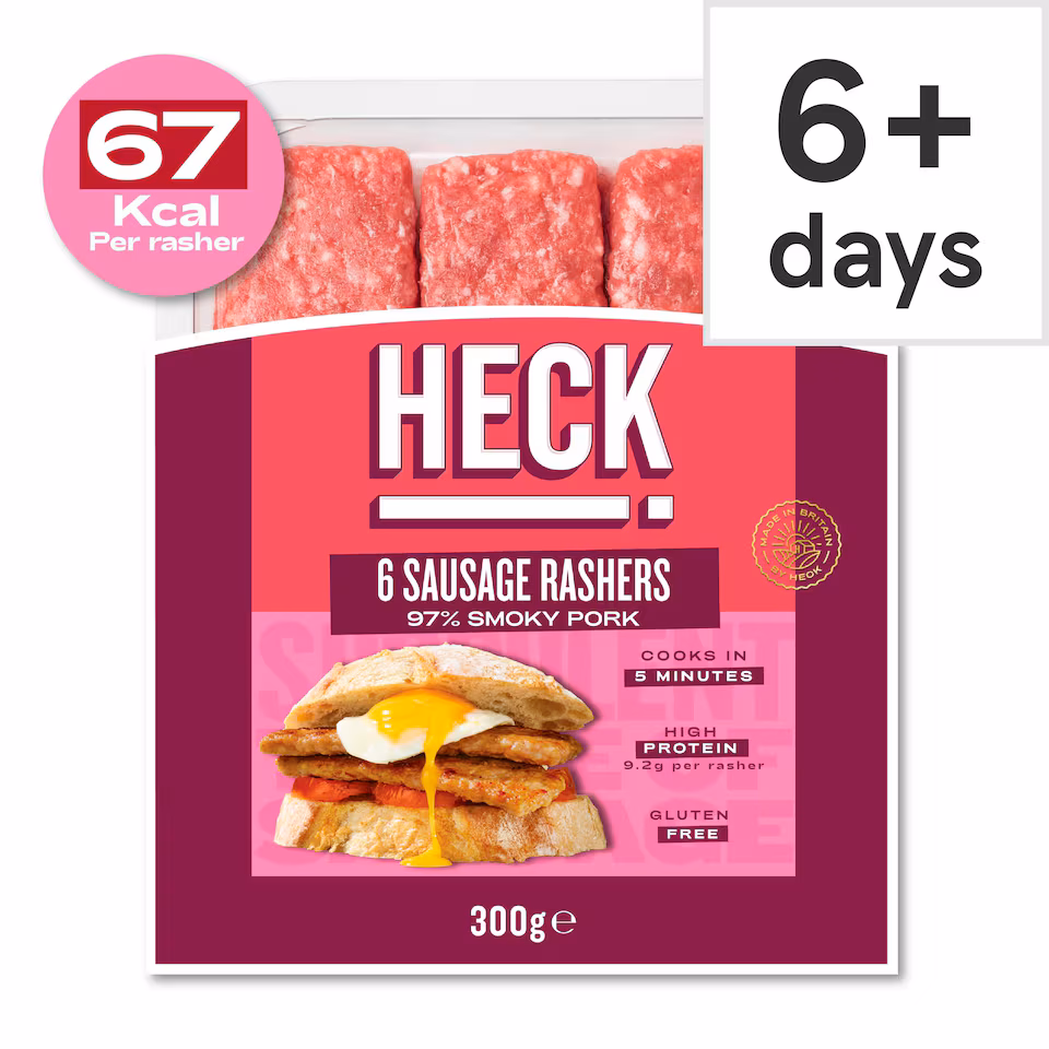 Heck 6 Smoky Pork Sausage Rashers 300g