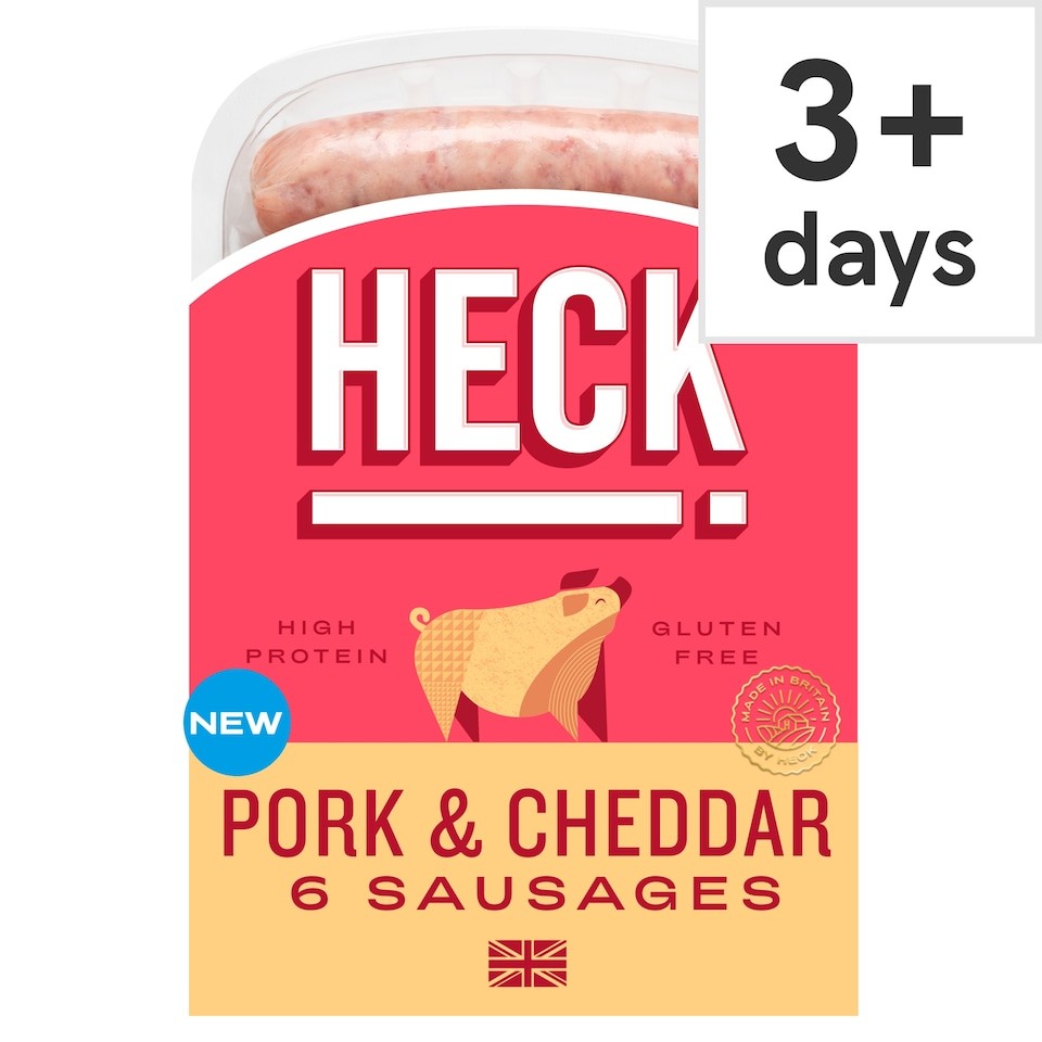 HECK Pork & Cheddar Sausages 400g