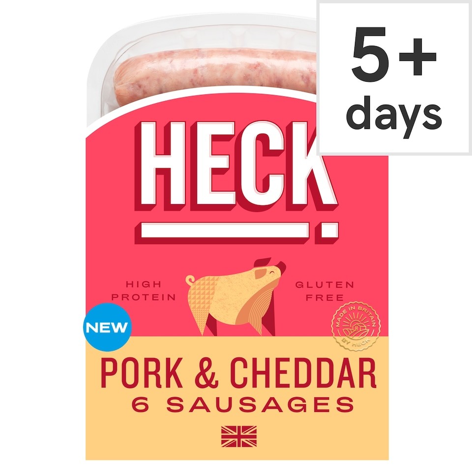 HECK Pork & Cheddar Sausages 400g