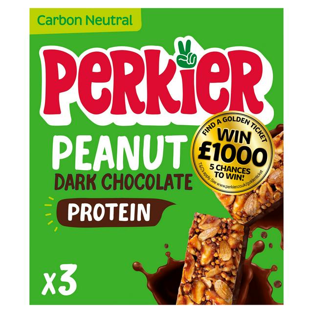 Perkier Peanut Dark Chocolate Bars 3 x 37g
