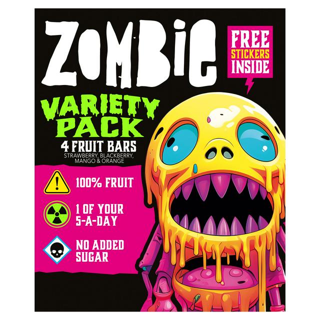 Zombie Variety Pack Fruit Leatherz Bars 4 x 25g