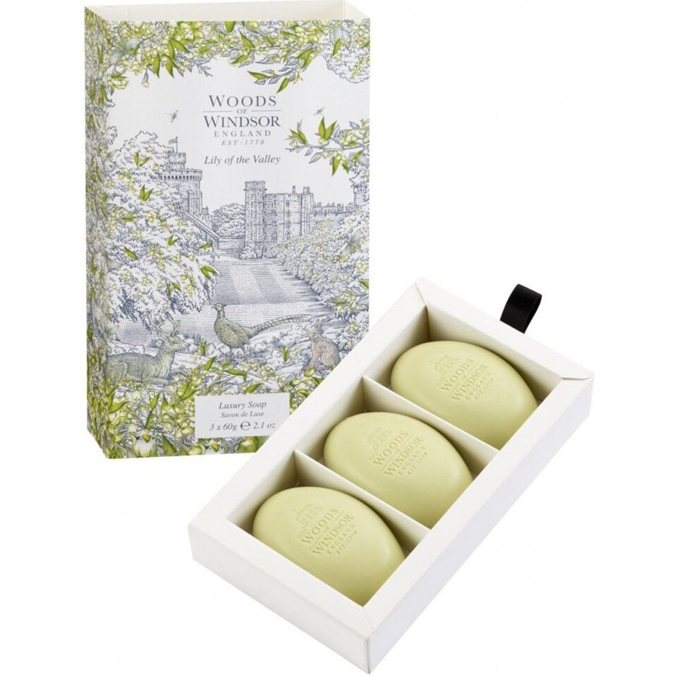 Woods of Windsor Lily of the Valley Triple-Milled Soap 3 x 60g