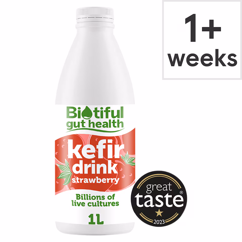 Biotiful Gut Health Kefir Milk Drink Strawberry 1 Litre