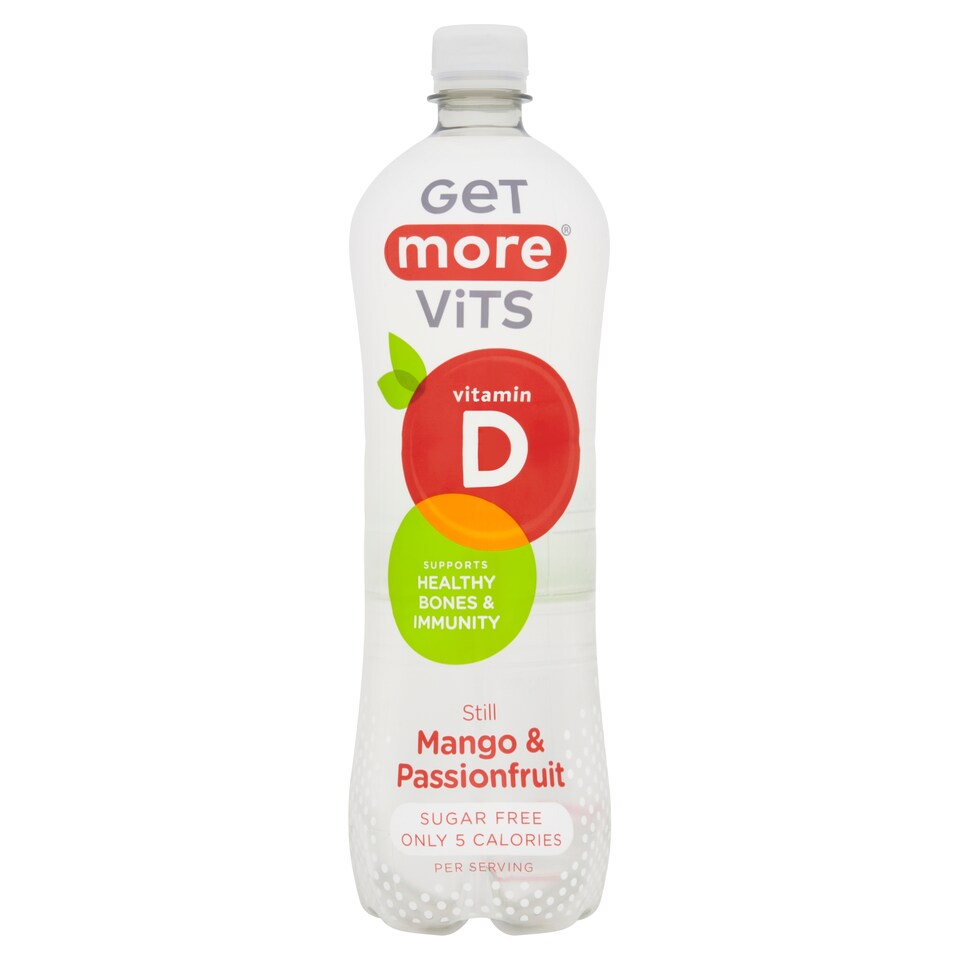 Get More Vits Vitamin D Still Mango & Passionfruit Drink 1 Litre