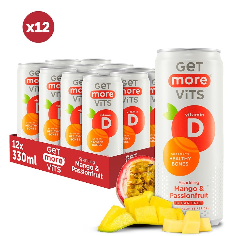 Get More Vitamin D Sparkling Mango & Passionfruit 12x330ml