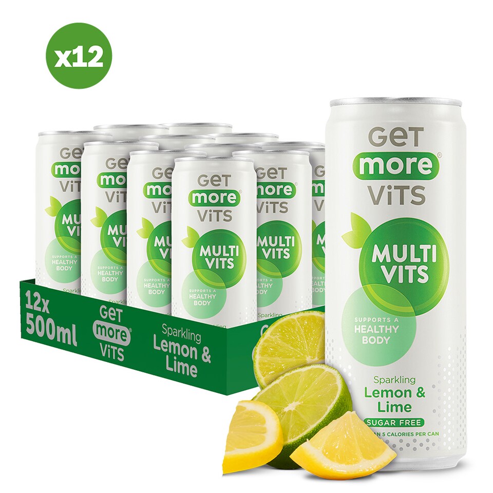 Get More Multivitamins Sparkling Lemon & Lime 12x330ml