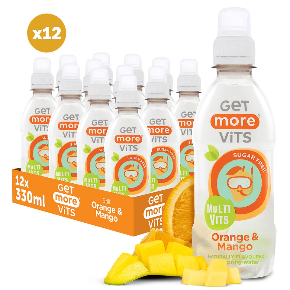 Get More Vits Multivitamin Drinks for Kids Orange & Mango 12x330ml