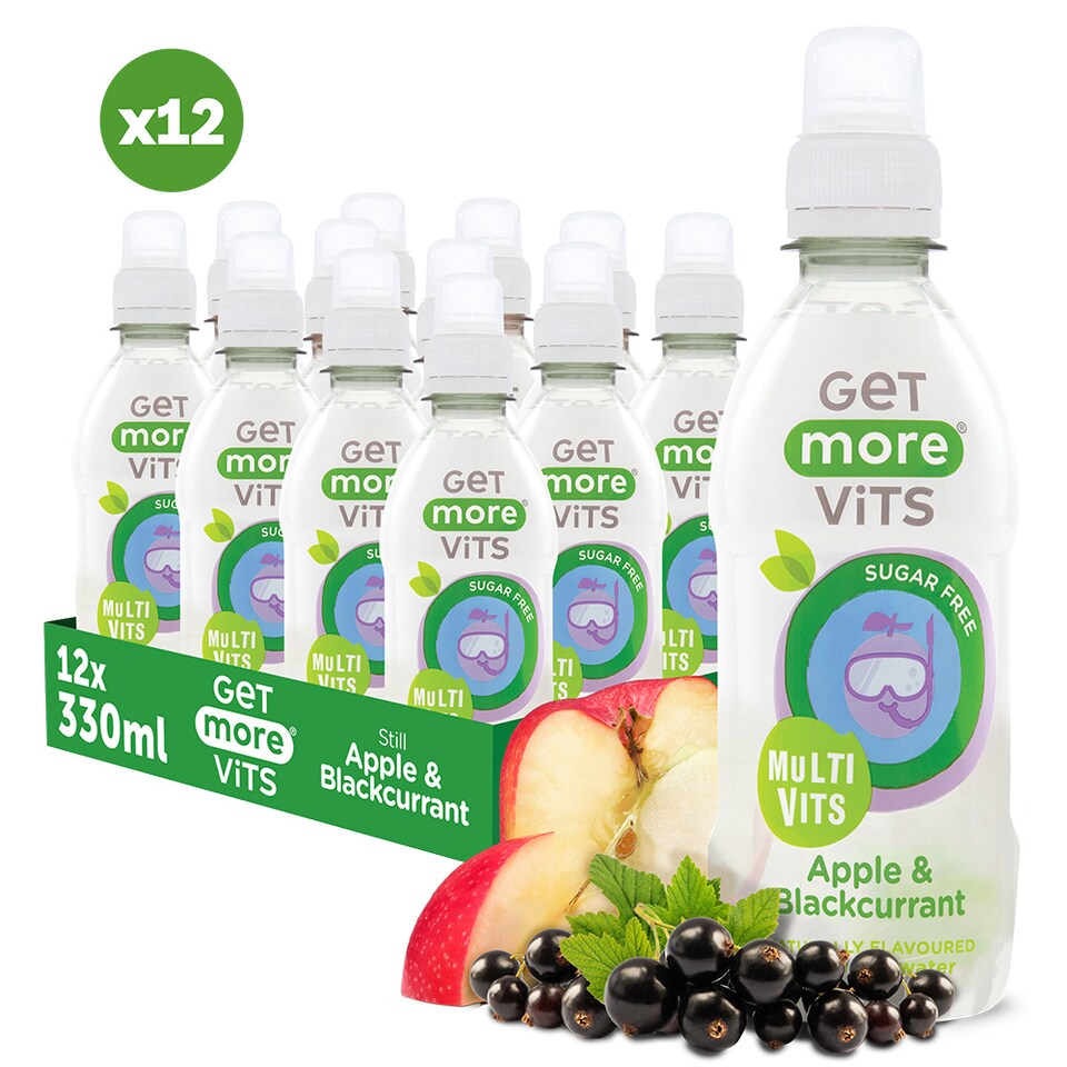 Get More Vits Multivitamin Drinks for Kids Apple & Blackcurrant 12x330ml