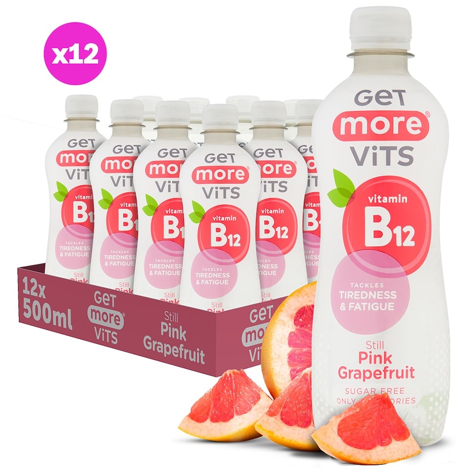 Get More Vitamin B12 Still Pink Grapefruit 12x500ml