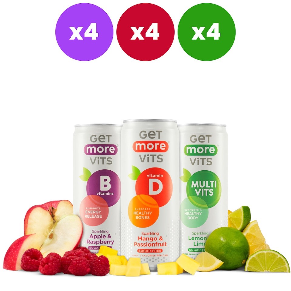 Get More Vits Sparkling Cans Bundle 12x330ml