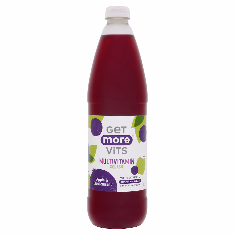 Get More Vitamins Multivitamin Squash Apple & Blackcurrant 1L