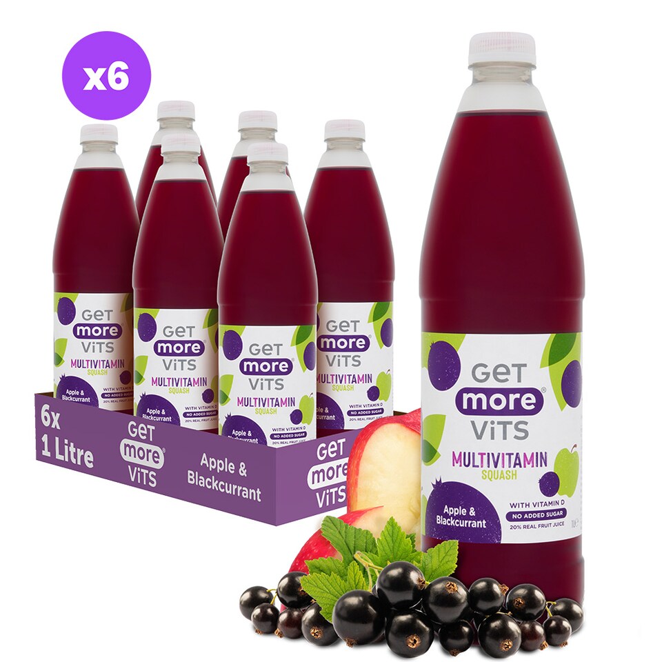Get More Vits Multivitamin Squash Apple & Blackcurrant 6x1L