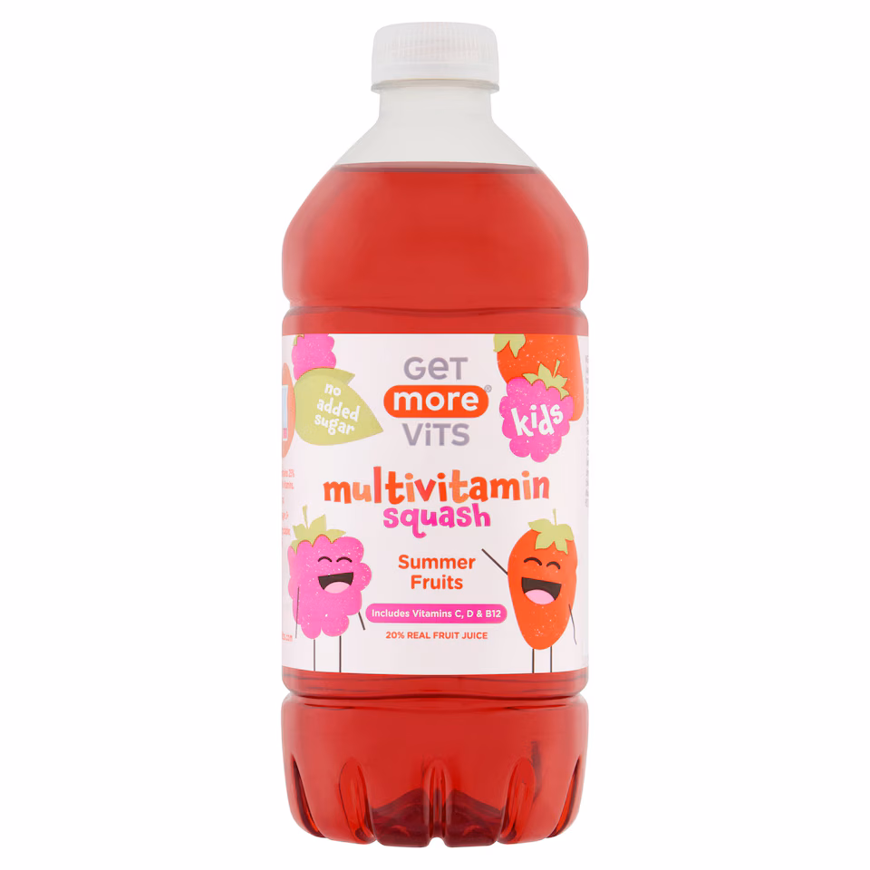 Get More Vits Kids Multivitamin Squash Summer Fruits 750ml
