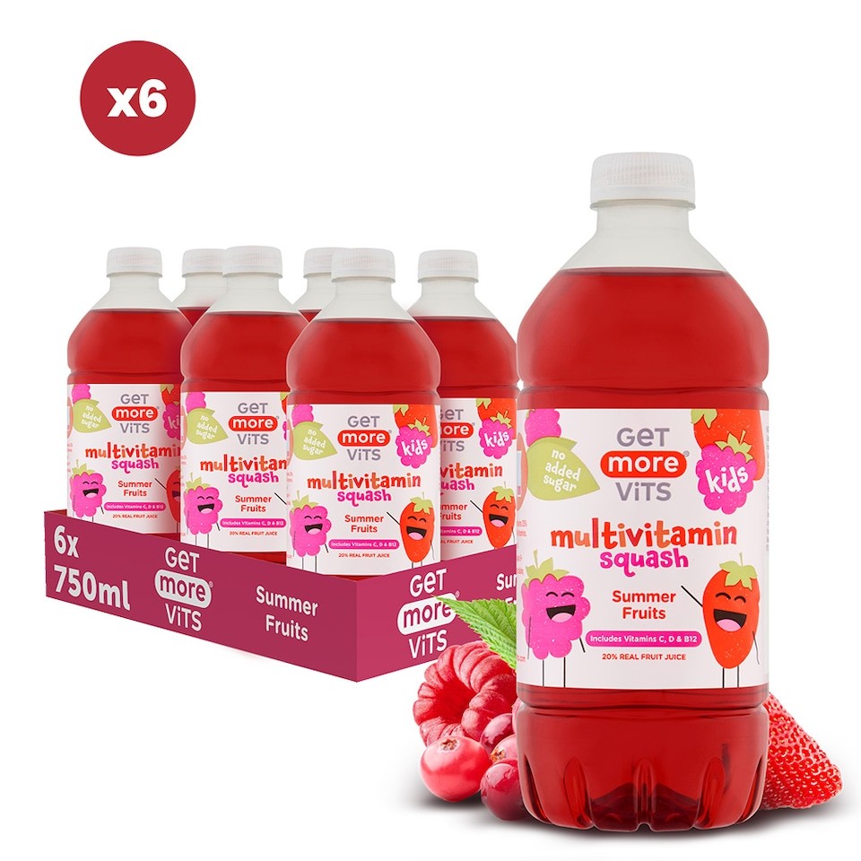 Get More Vits Kids Multivitamin Squash Summer Fruits 6x750ml