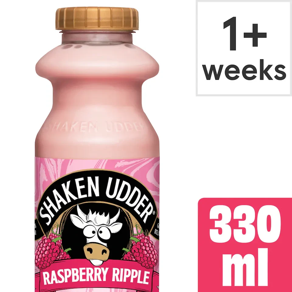 Shaken Udder Raspberry Ripple Milkshake 330ml