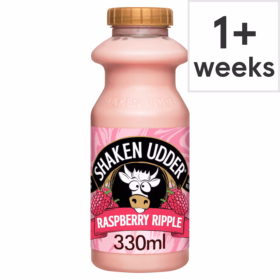 Shaken Udder Raspberry Ripple Milkshake 330ml