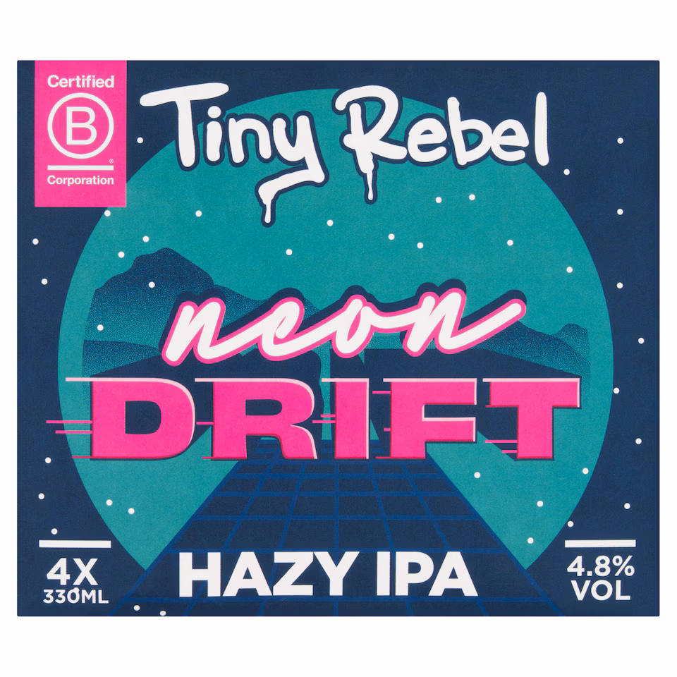 Tiny Rebel Neon Drift Hazy IPA 4x330ml