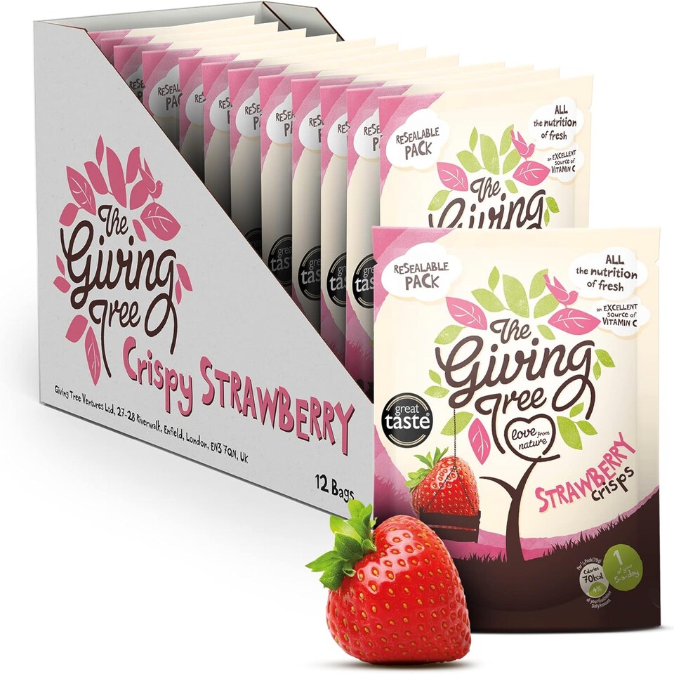 The Giving Tree Freeze Dried Strawberries 38g x 12