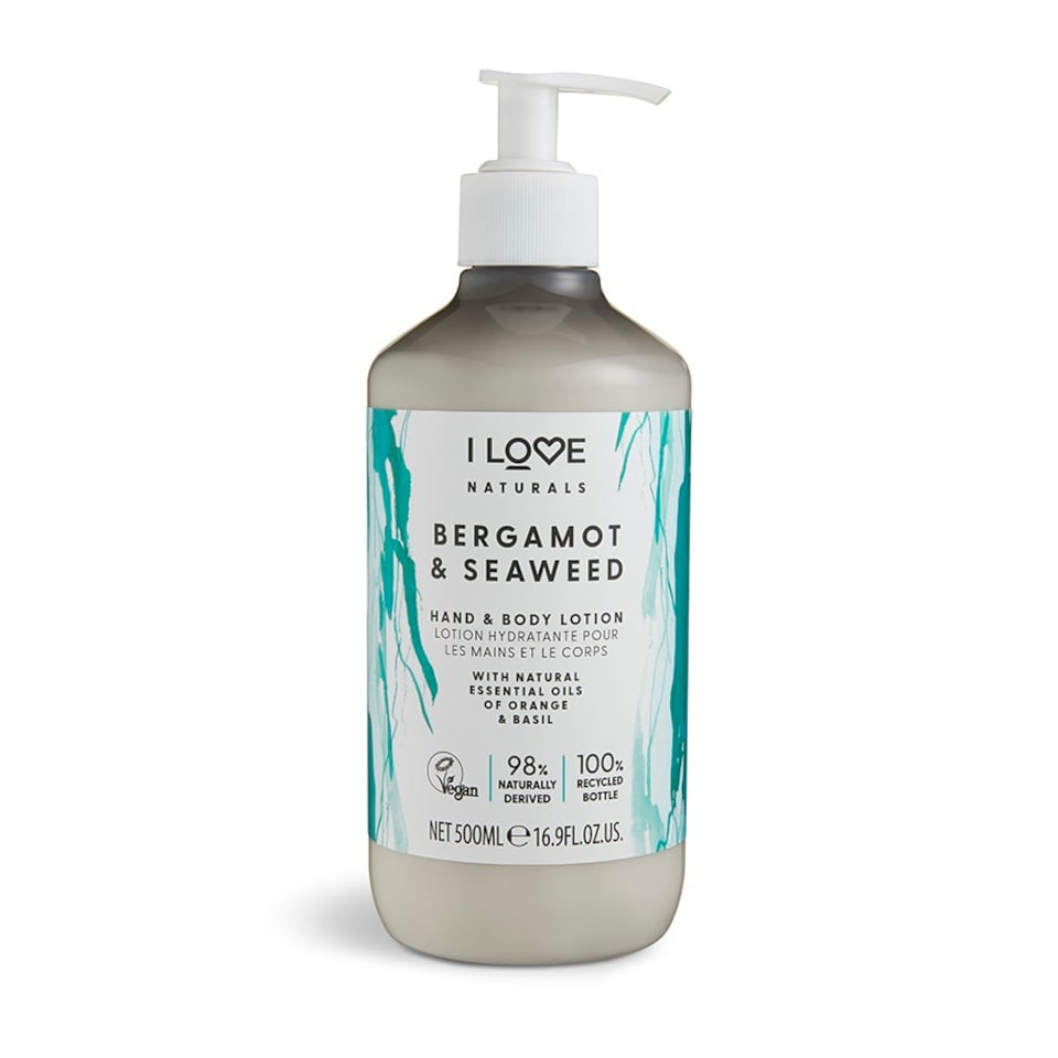 I Love Naturals Bergamot & Seaweed Hand & Body Lotion 500ml