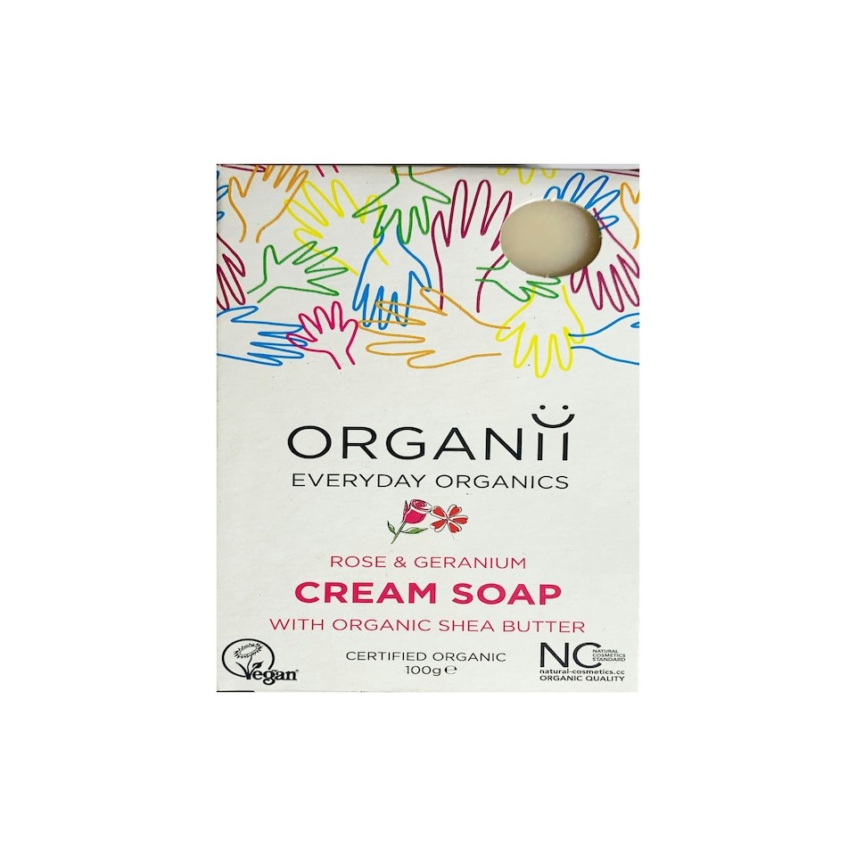 ORGANii - Cream Soap Rose & Geranium Org (NCS) 100g