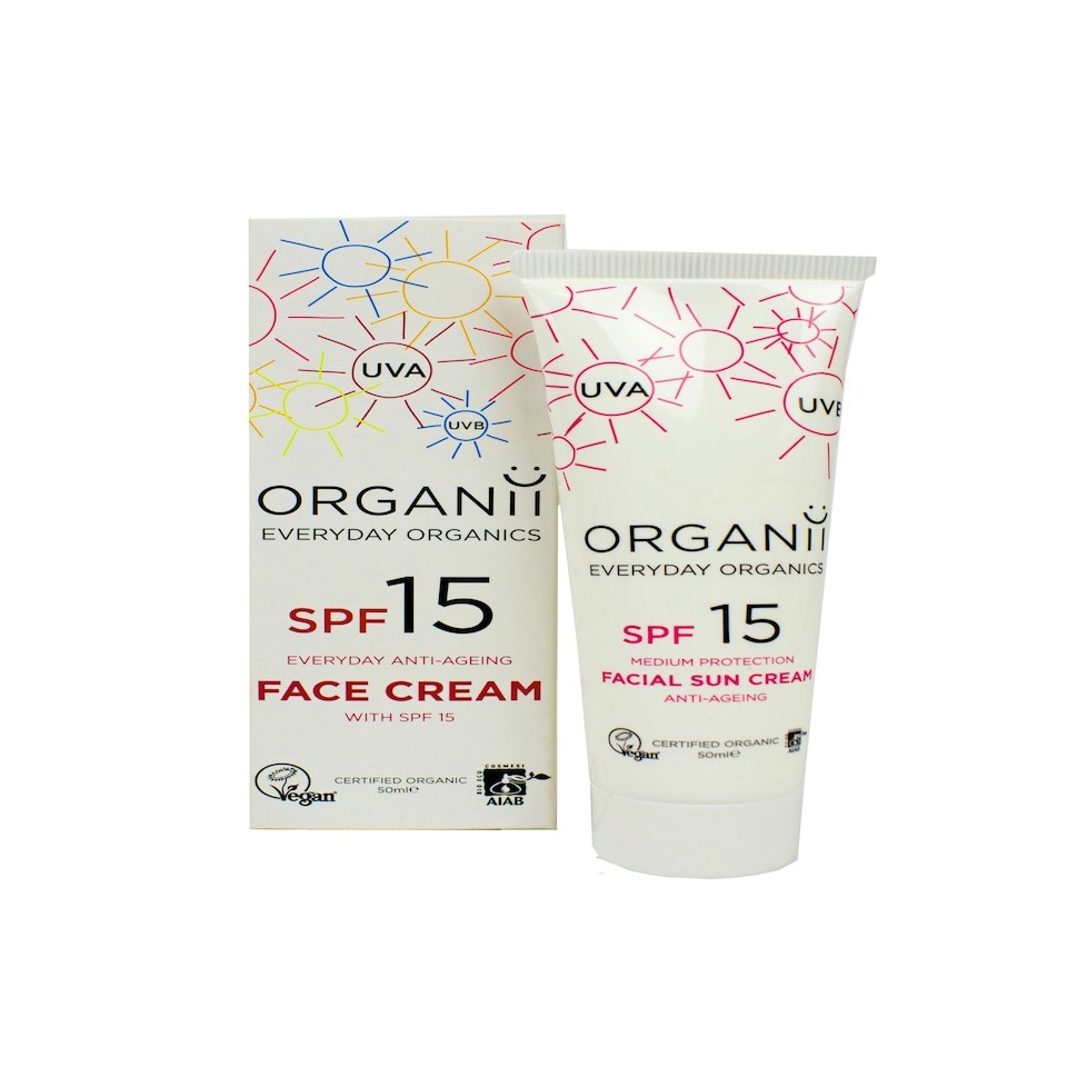 ORGANii - Anti Ageing Facial Sun Cream SPF15