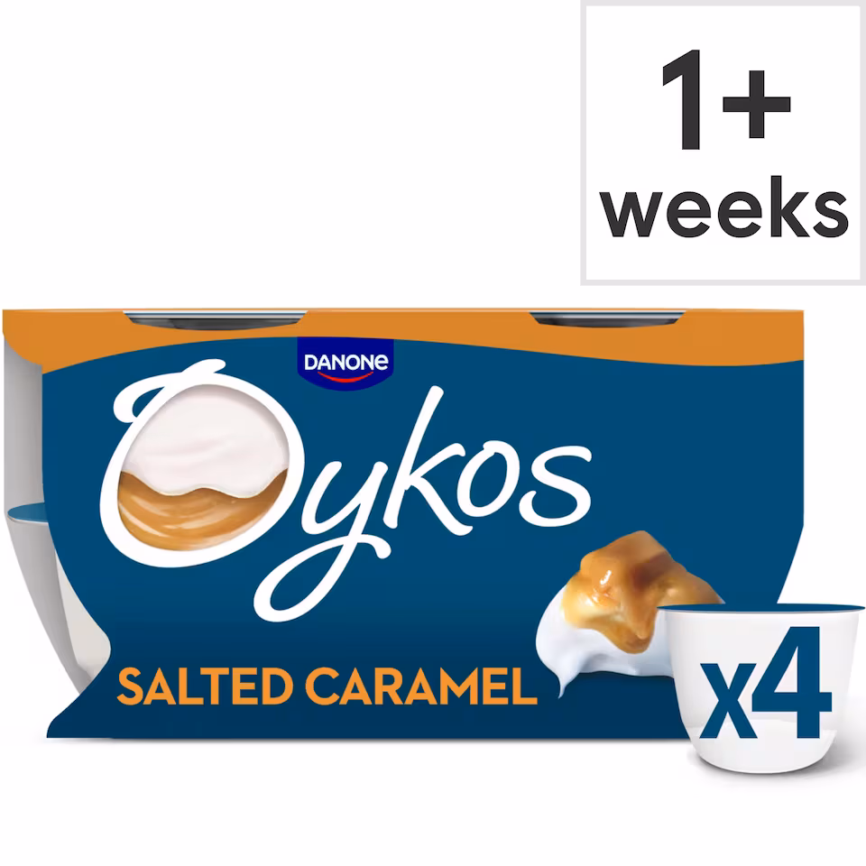 Oykos Salted Caramel Luxury Greek Style Yoghurt Dessert 4x110g