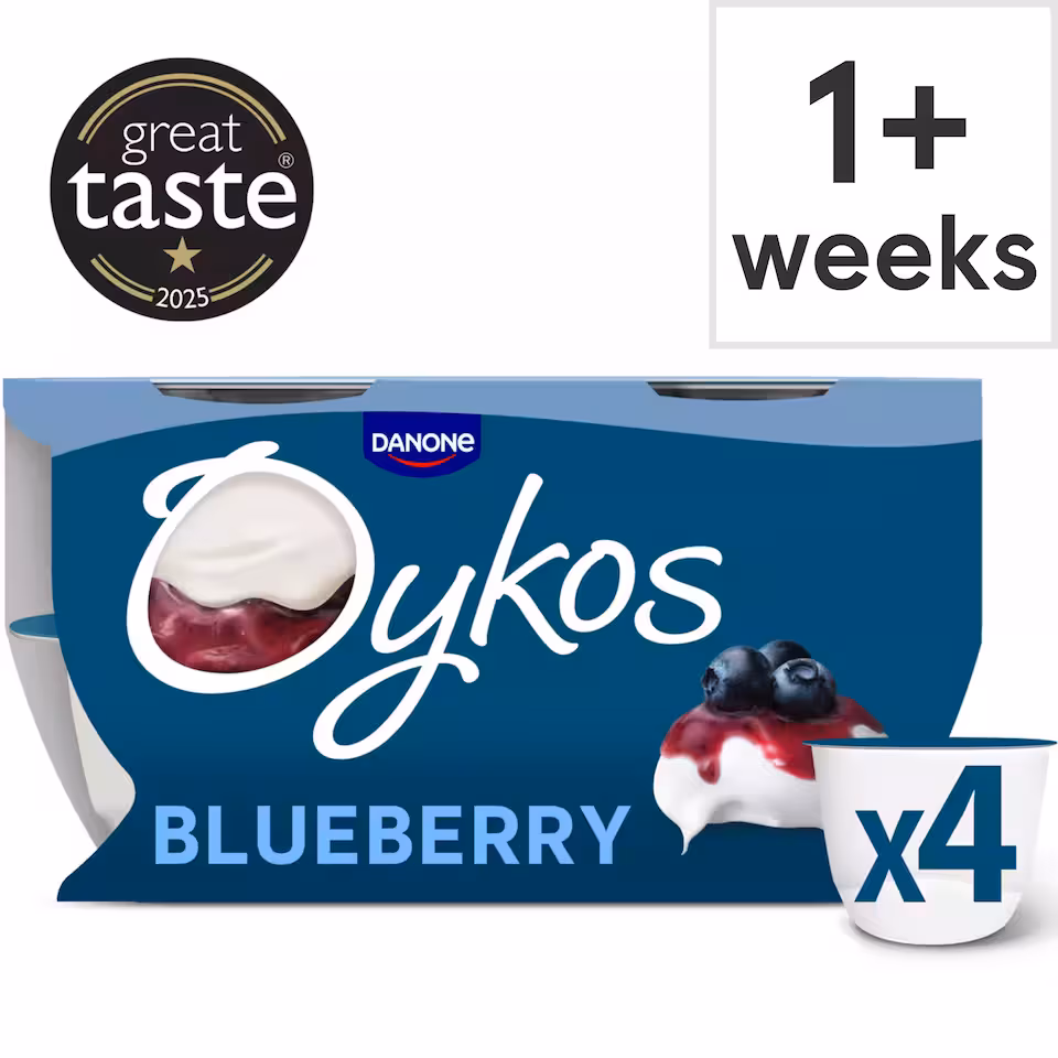 Oykos Blueberry Luxury Greek Style Yoghurt Dessert 4x110g