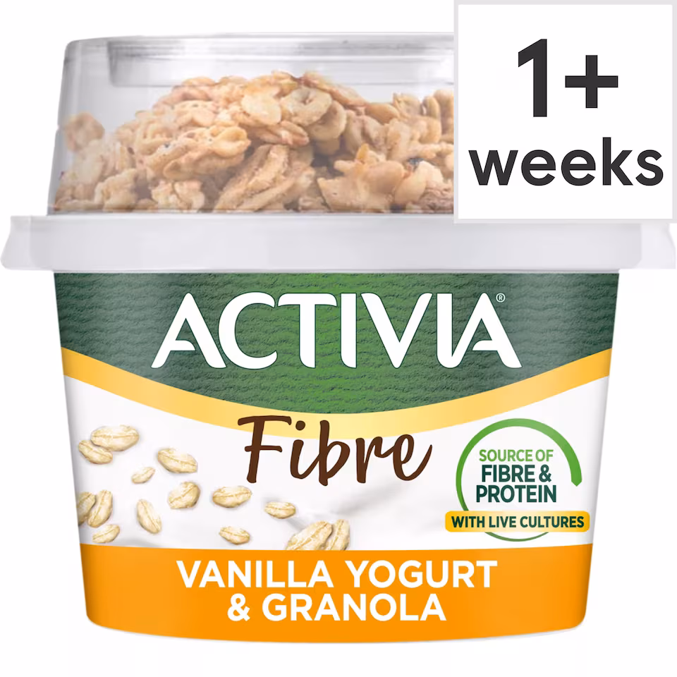 Activia Vanilla Yoghurt & Honey Granola Breakfast Topper with Spoon 165g