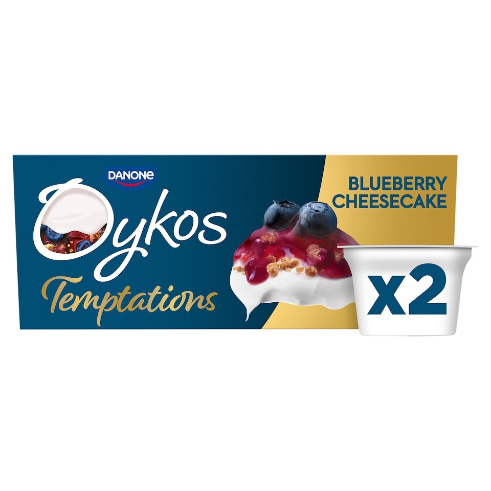 Oykos Temptations Blueberry Cheesecake Luxury Greek Style Yoghurt 2x110g