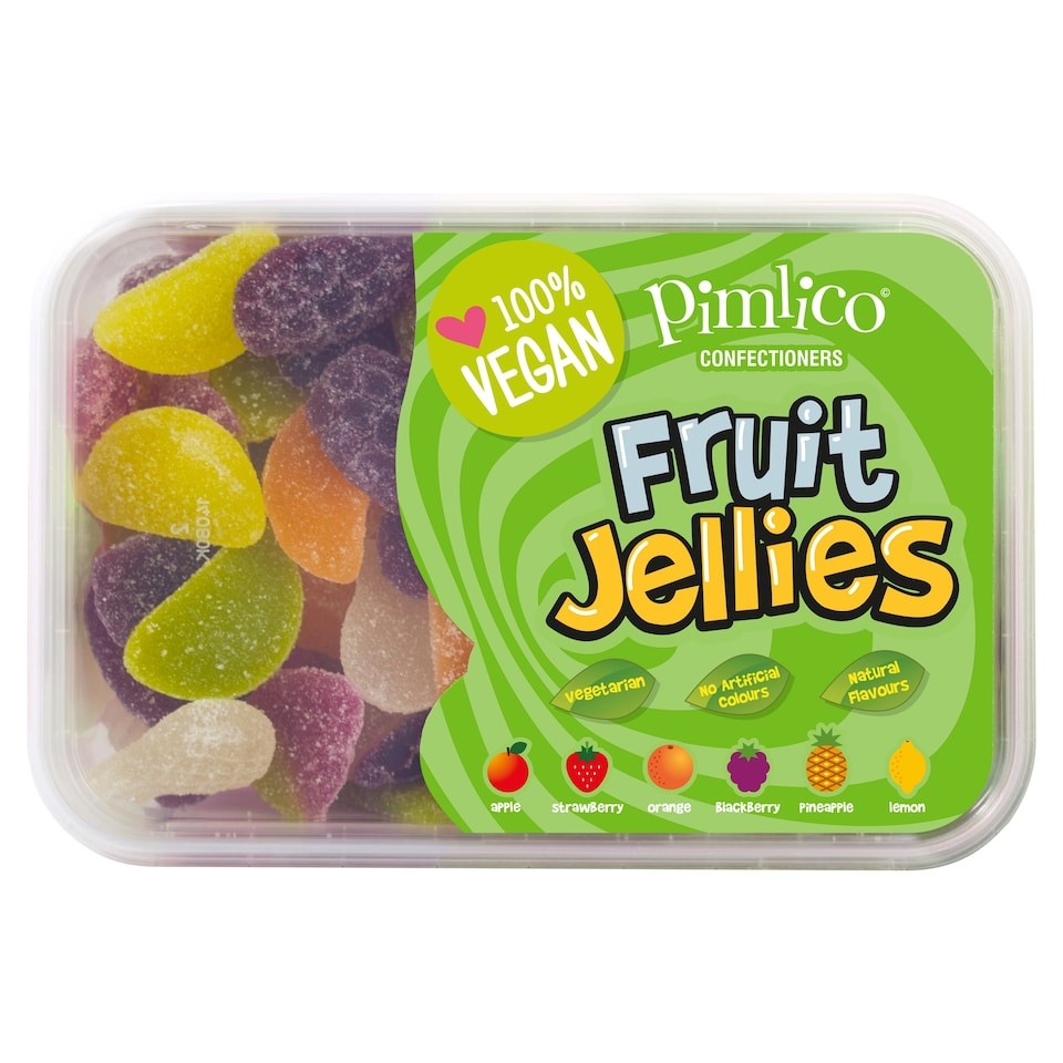 Pimlico Vegetarian Fizzy Fruit Flavoured Jelly Sweets 450G