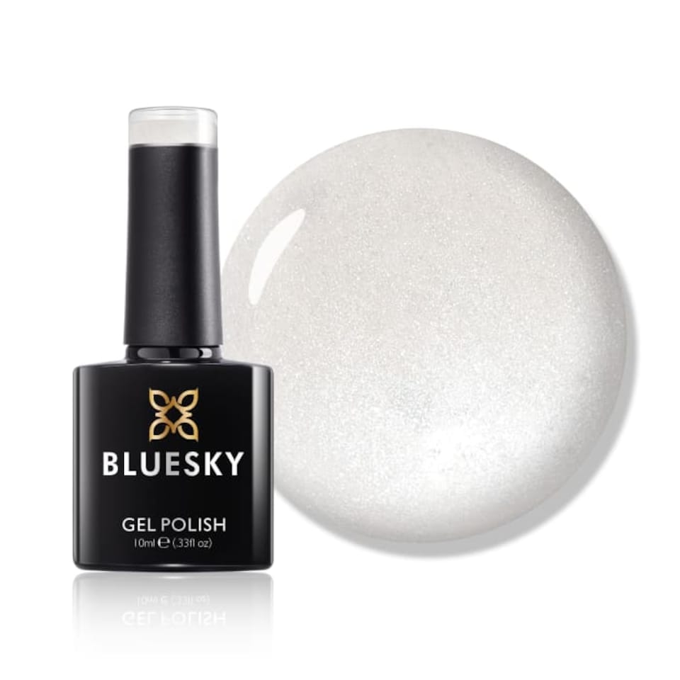 Bluesky White Gel Polish - Silver Glitter 10ml