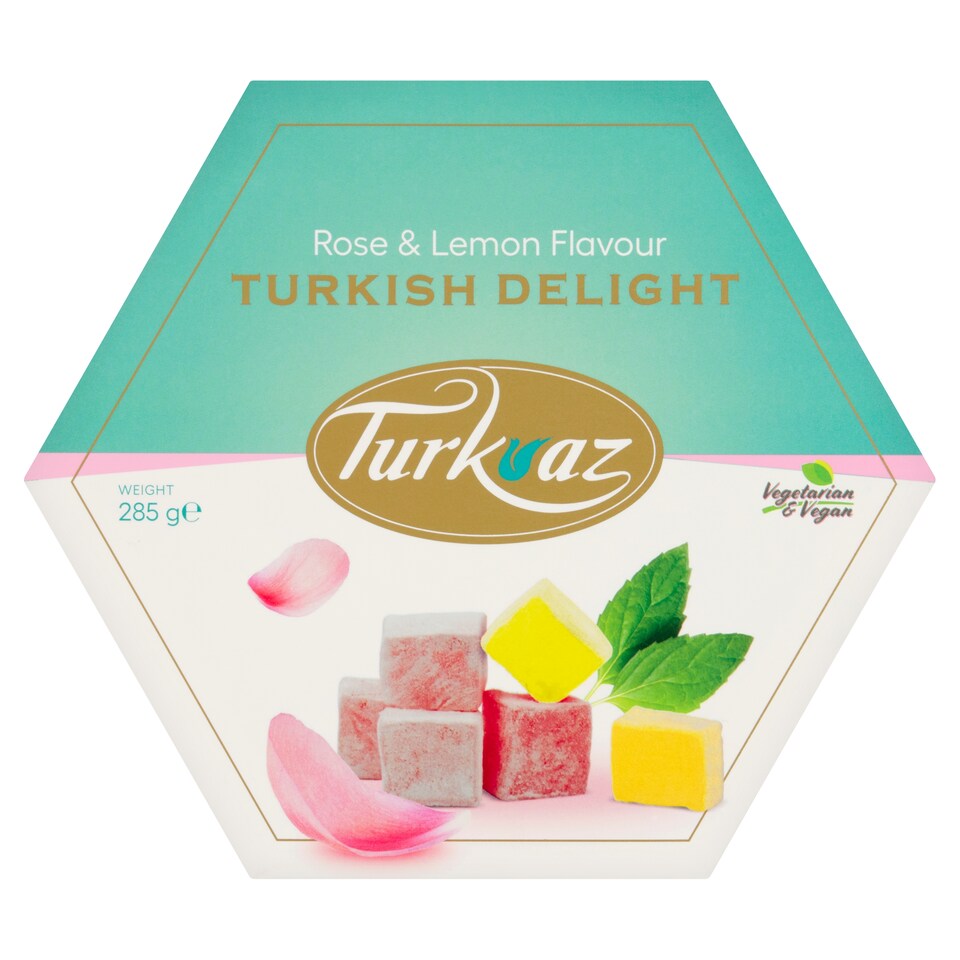 Turkuaz Rose and Lemon Flavour Turkish Delight 285g