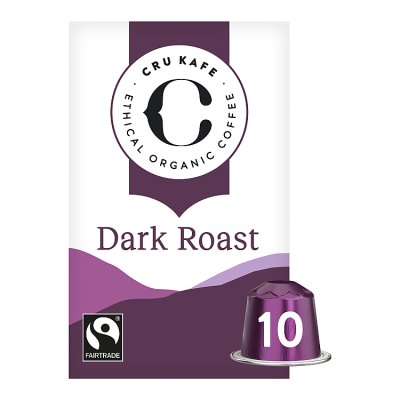 CRU Organic FT Dark Roast Nespresso Coffee Pods 10s