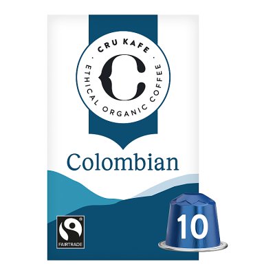 CRU KAFE Organic Fairtrade Colombian Pods 10s