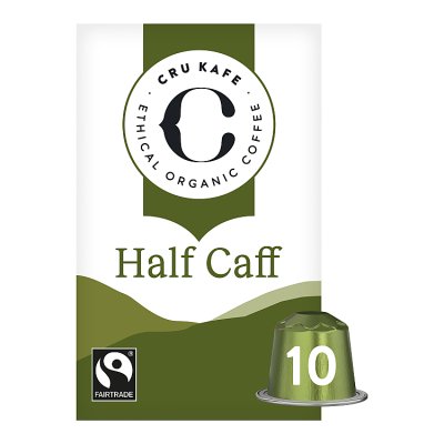 CRU Kafe Organic Fairtrade Half Caff Nespresso Pods