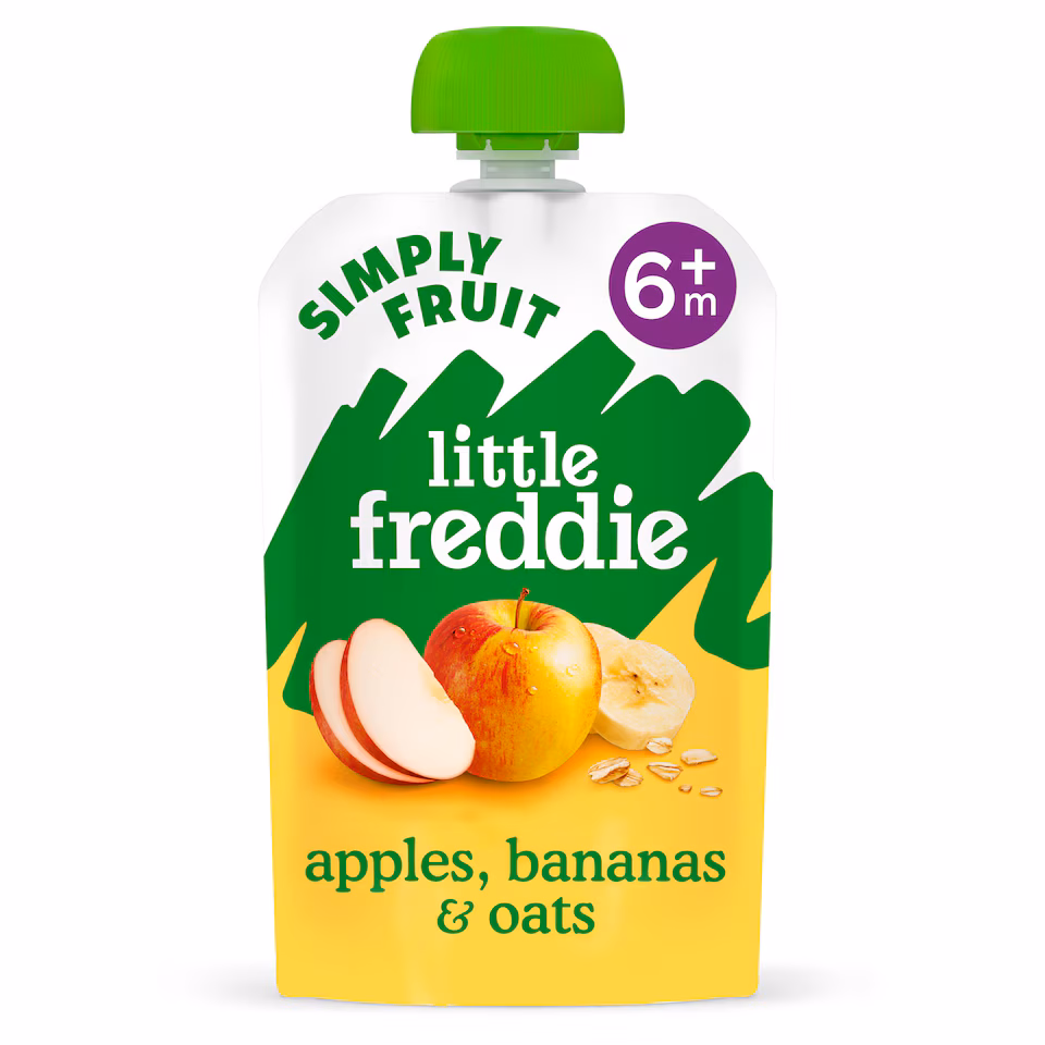 Little Freddie Organic Apples, Bananas & Oats Baby Food Pouch 6+ Months