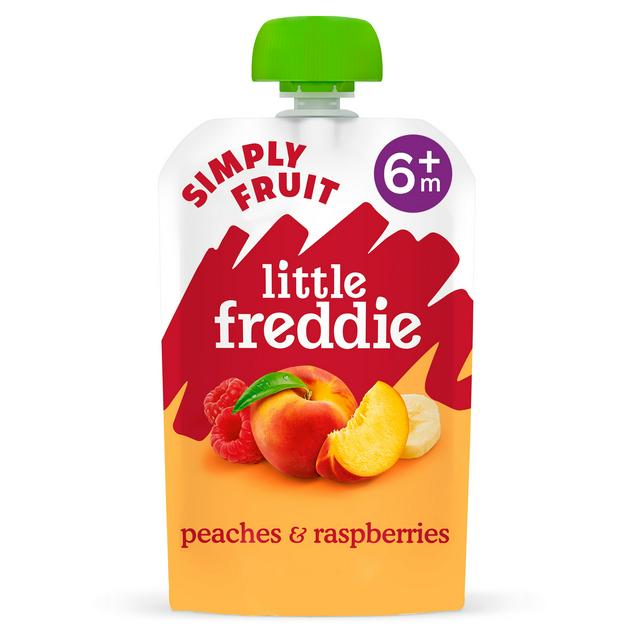 Little Freddie Organic Peaches & Raspberries Baby Food Pouch 6+ Months 100g