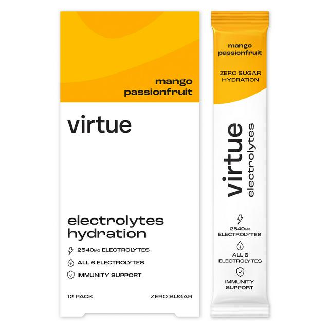 Virtue 12 x 4.5 g  Mango Passionfruit Electrolytes Hydration Sachets