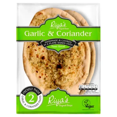 Riya's Original Recipe 2 Garlic & Coriander Naan Bread