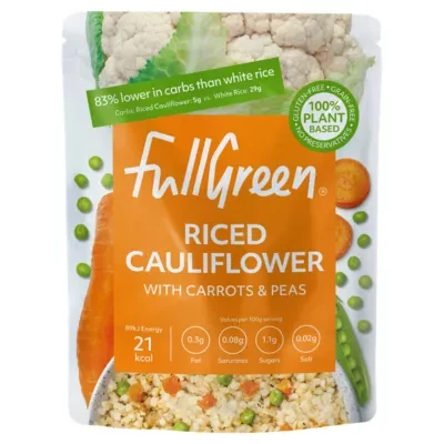 Fullgreen Riced Cauliflower with Carrots & Peas