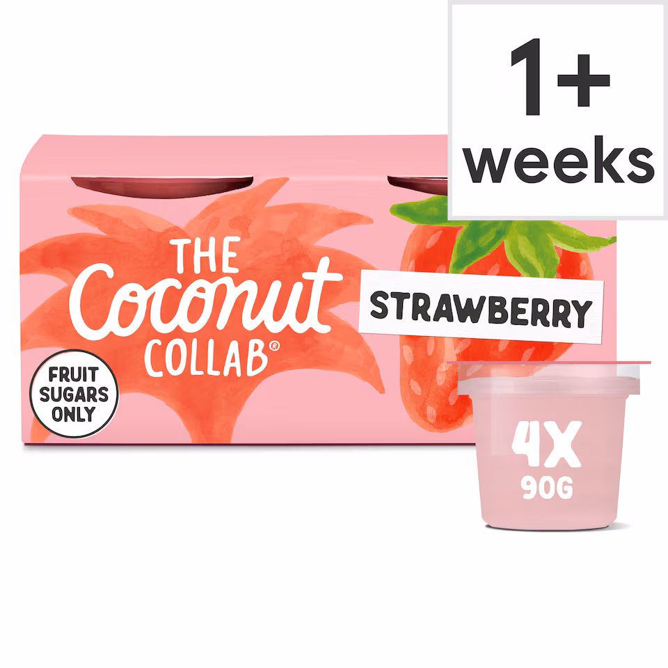 The Coconut Collab Strawberry Yoghurt Coconut Multipack 4x90g