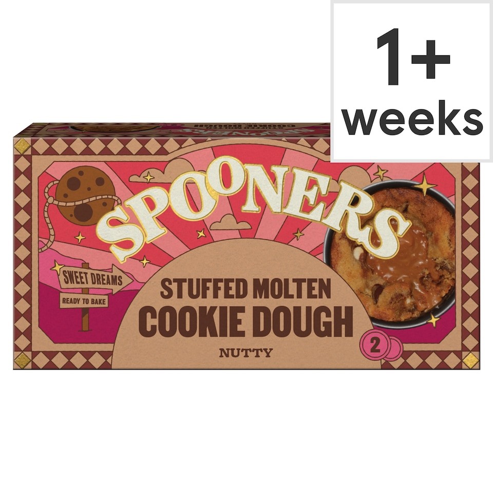 Spooners Stuffed Nutty Molten Cookie Dough 2x80g