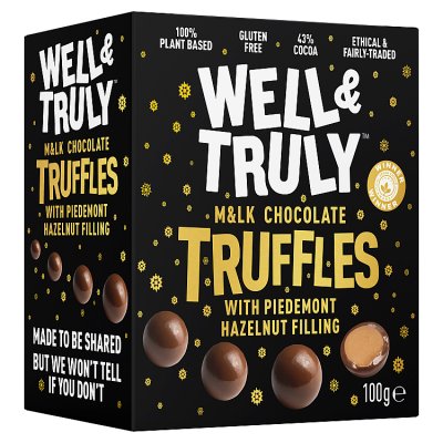 Well&Truly M&lk Chocolate Truffles with Piedemont Hazelnut Filling