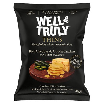 Well&Truly Cheese & Jalapeno Thins