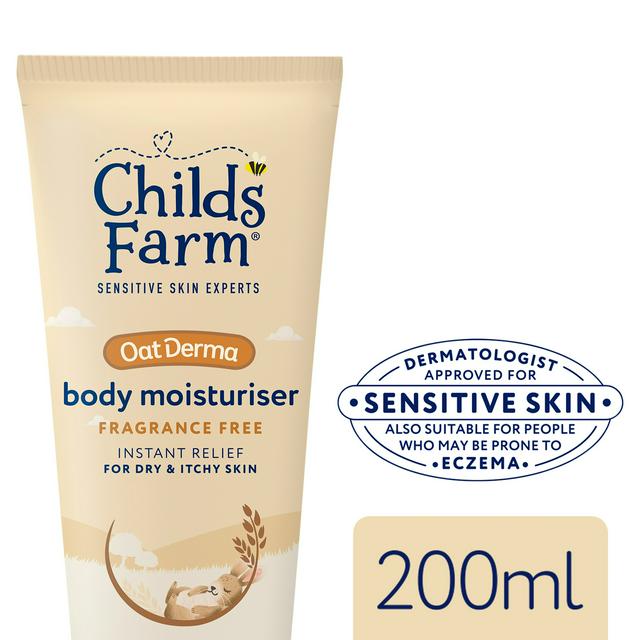 Childs Farm 200ml Oat Derma Fragrance Free for Babies, Kids & Sensitive Skin Body Moisturiser