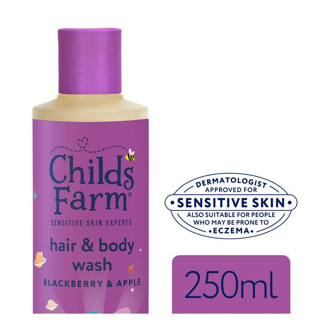 Childs Farm 250ml Gentle Tear Free Formula for Babies, Kids & Sensitive Skin Blackberry & Apple Hair & Body Wash