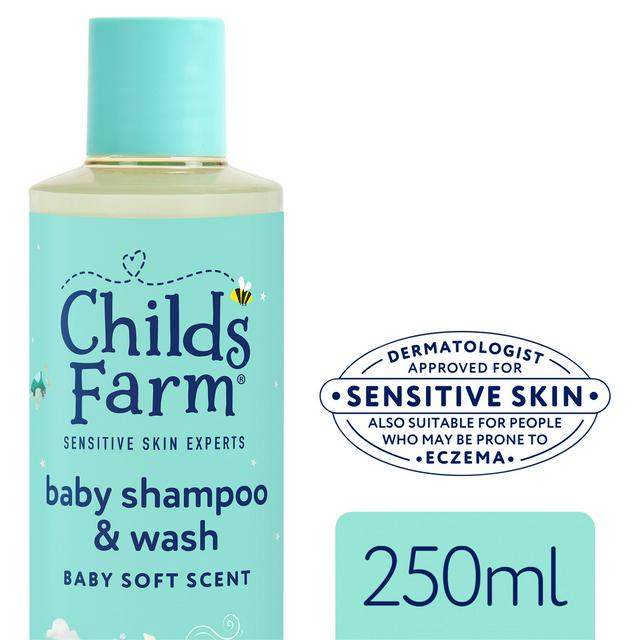 Childs Farm 250ml Baby Soft Scent Tear Free for Newborns & Sensitive Skin Baby Shampoo & Wash
