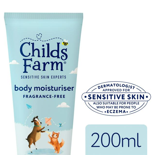 Childs Farm 200ml Gentle, Hydrating Formula for Babies, Kids & Sensitive Skin Fragrance Free Body Moisturiser