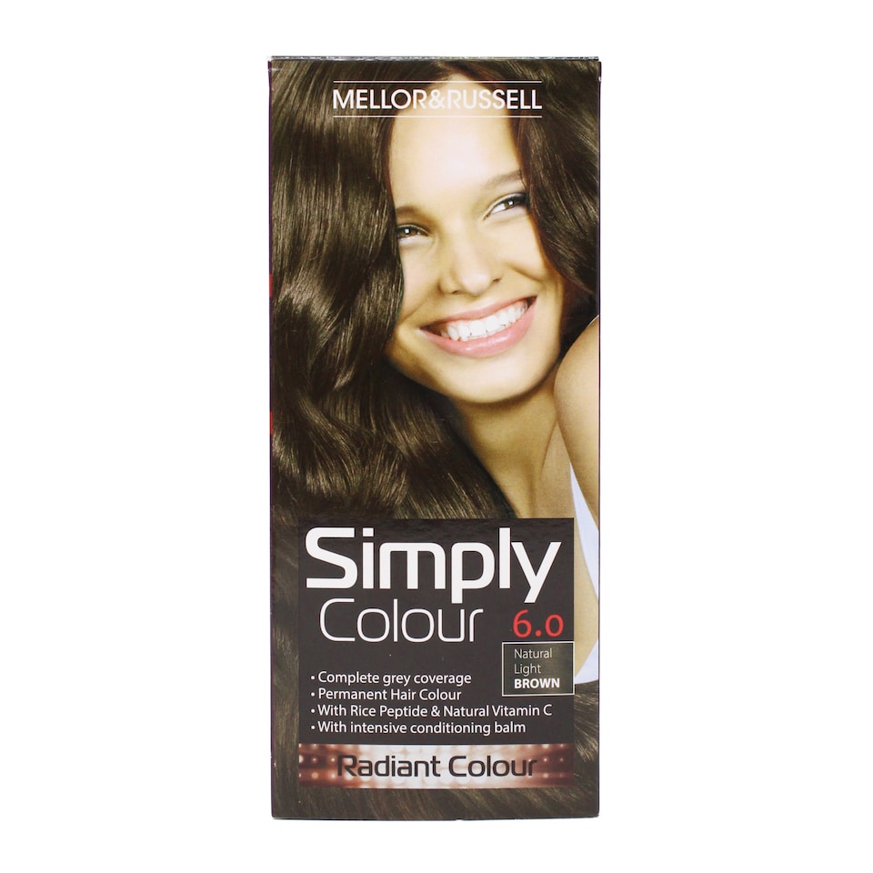 Simply Colour Permanent Hair Dye Natural Light Brown (6.0)