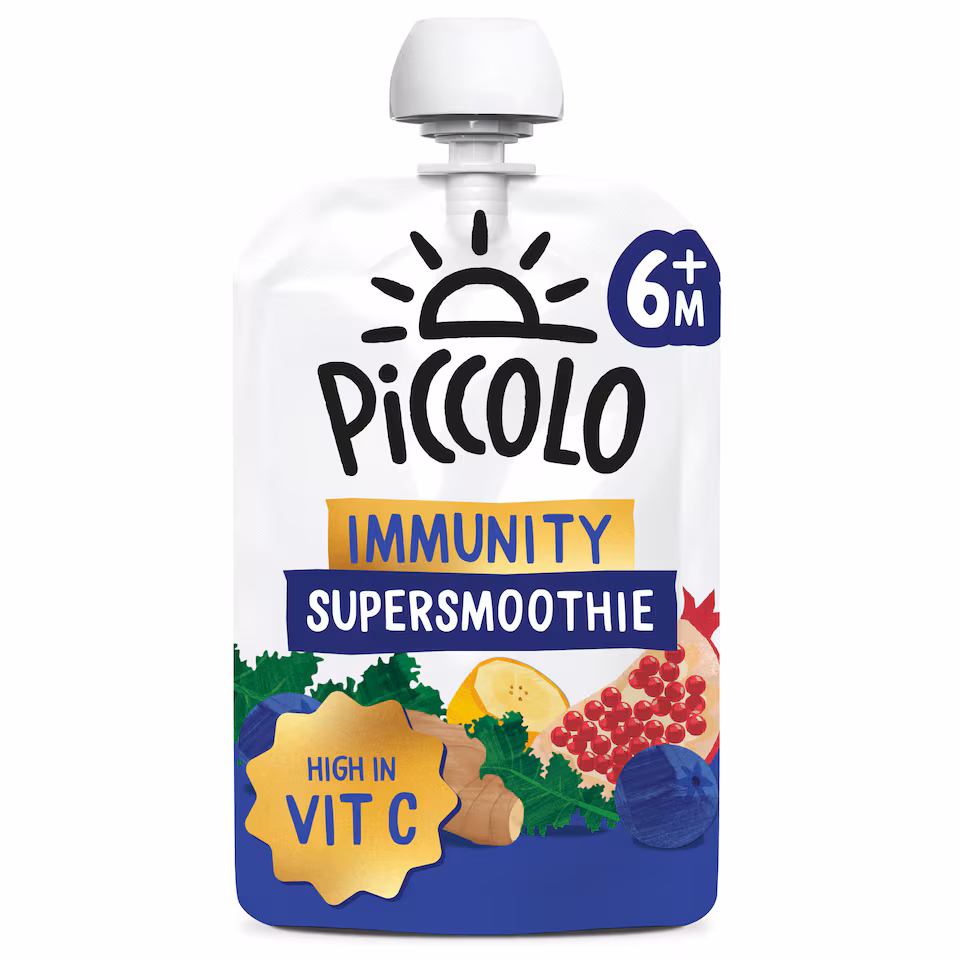 Piccolo Baby Organic Immunity Supersmoothie - Blueberry Glow with Kale 90g